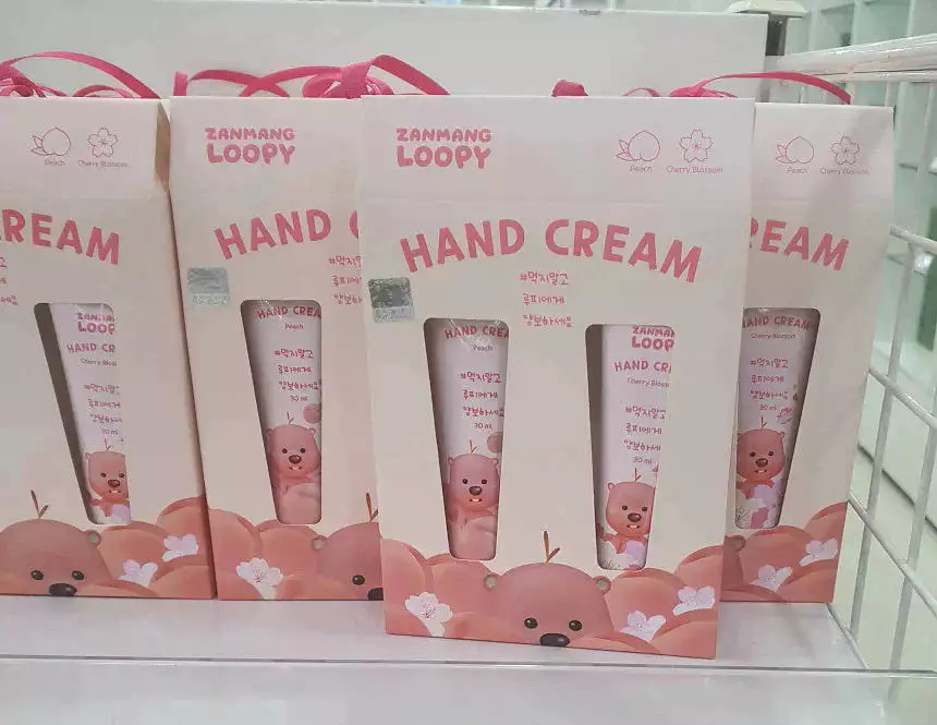 10 SET Zanmang Loopy Character Hand Creams Cute Small Gifts 30ml 2 pieces Peach Cherry Blossom Scent