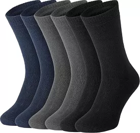 12  Pairs X Mens Heavy Duty Thermal Cotton Work Thick Winter Heated Crew Socks