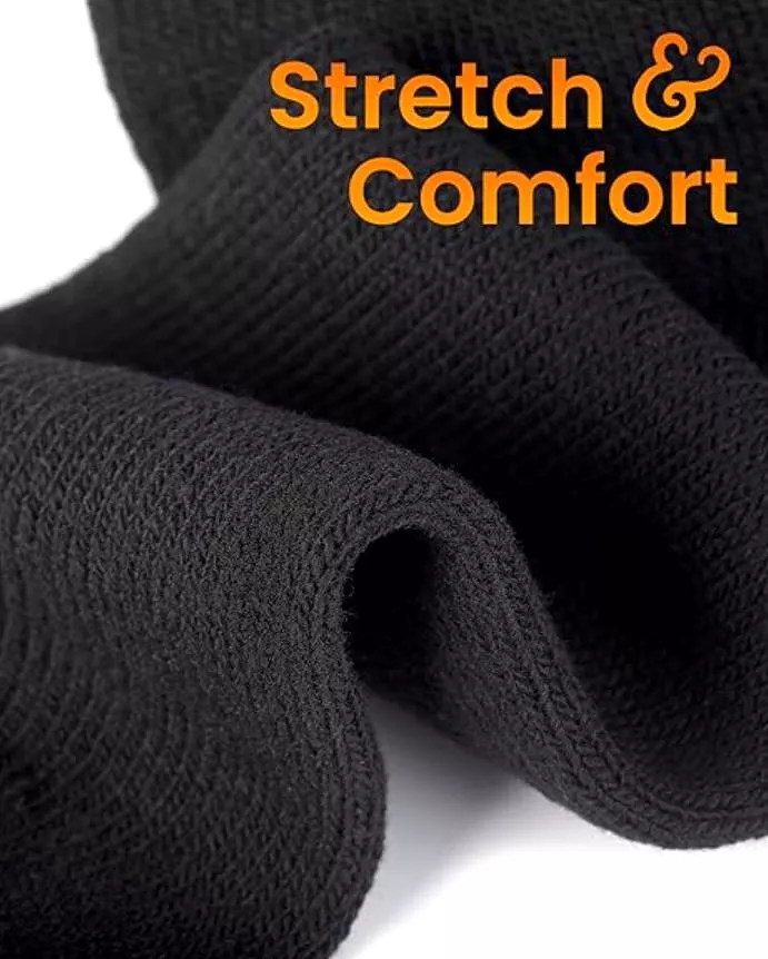 12  Pairs X Mens Heavy Duty Thermal Cotton Work Thick Winter Heated Crew Socks