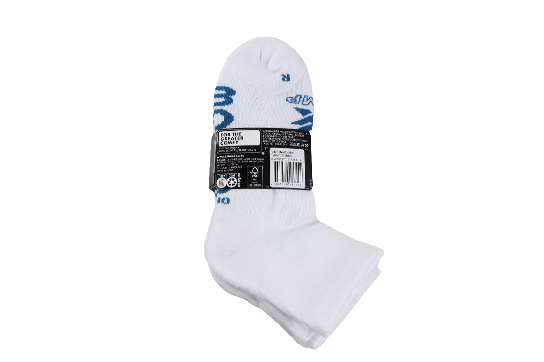 15 Pairs X Bonds Mens X-Temp Quarter Crew Socks White As8