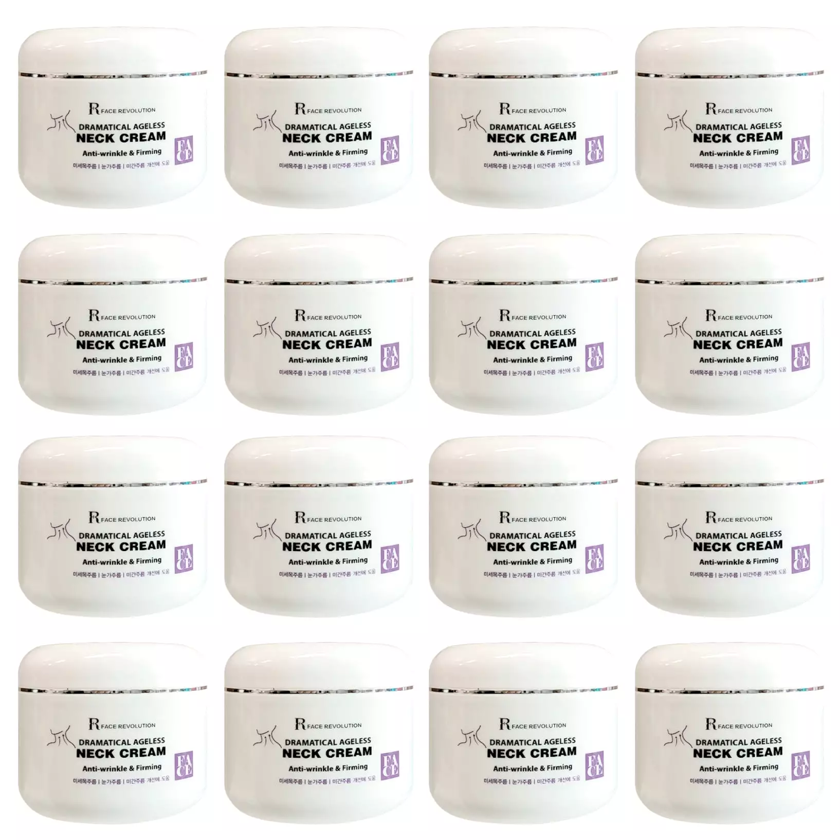 16 Pieces FACE REVOLUTION Dramatical Ageless Neck Creams 100g Wrinkles Lines Moisture Anti-ageing