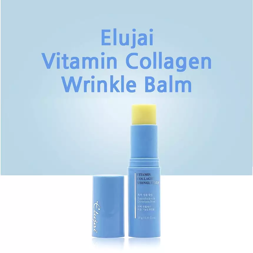 4 Pieces ELUJAI Vitamin Collagen Wrinkle Balms 10g Oily Skincare Moisture Anti Aging Wrinkles fine Lines Whitening Soothing Ice 