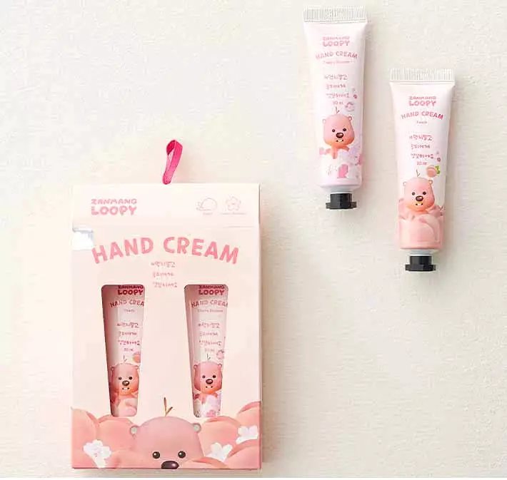 5 SET Zanmang Loopy Character Hand Creams Cute Small Gifts 30ml 2 pieces Peach Cherry Blossom Scent