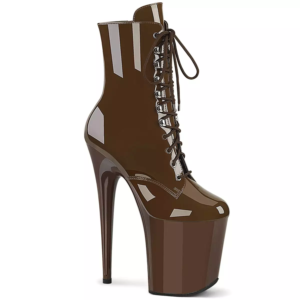 8 Inch Heel FLAMINGO-1020 Mocha Patent