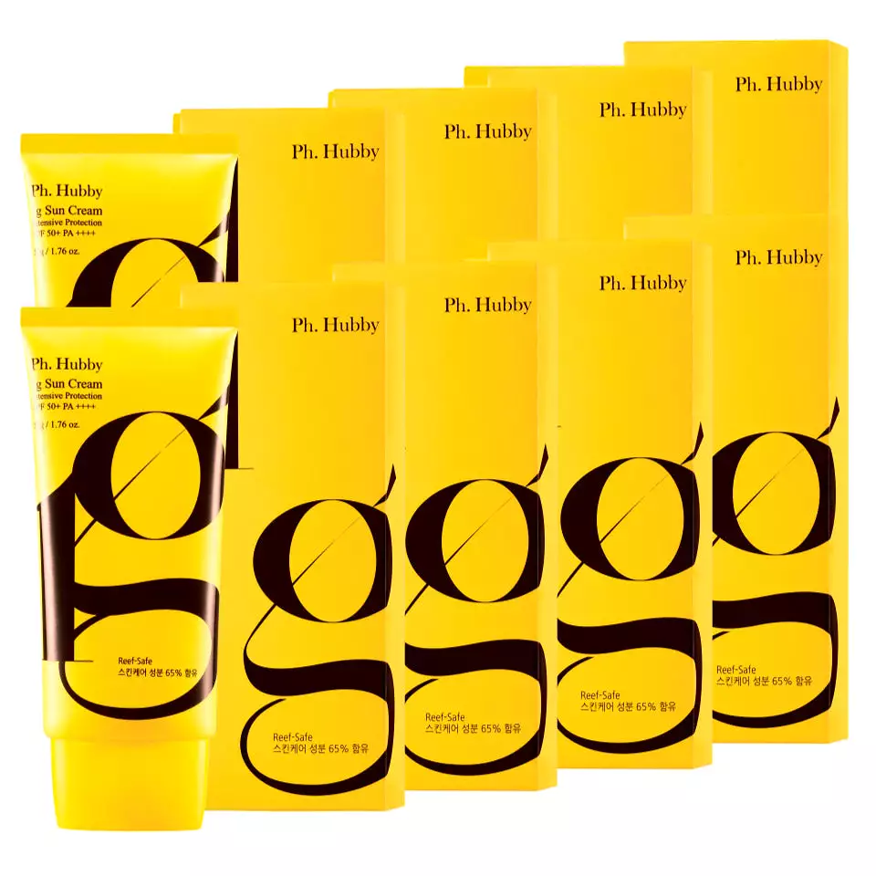 8 Pieces Ph. Hubby 1g Sun Creams Tube Type Intensive Protection SPF50+ PA ++++ 50ml Facial Sunscreens Skincare Sunblocks Face Bo