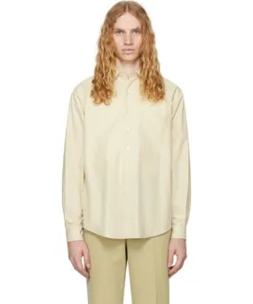 AURALEE Beige Washed Finx Twill Big Shirt