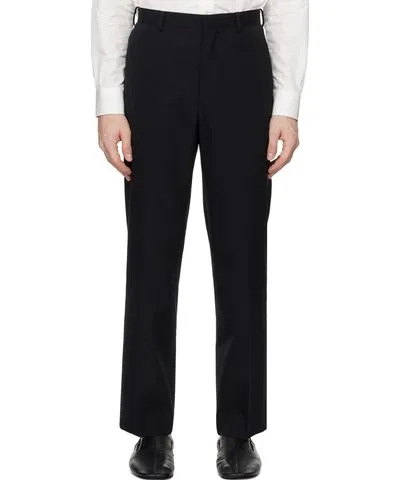 AURALEE Black Light Wool Max Gabardine Trousers