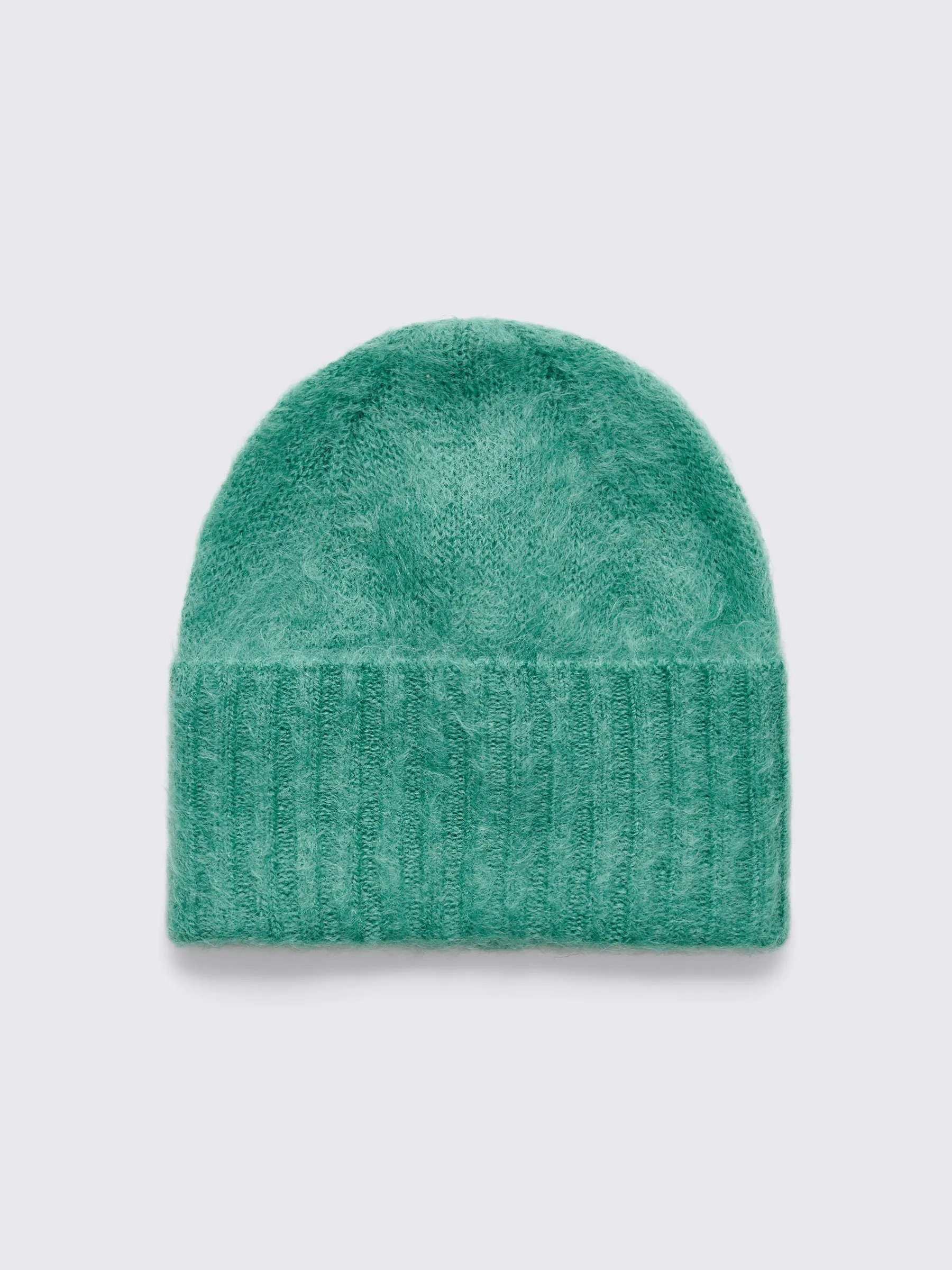 Auralee Brushed Super Kid Mohair Knit Cap Jade Green