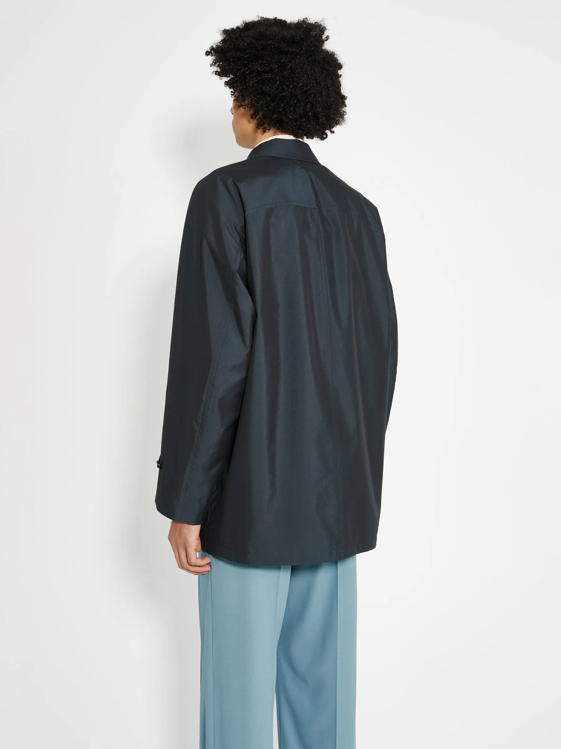 Auralee Finx Polyester Weather Chambray Blouson Black