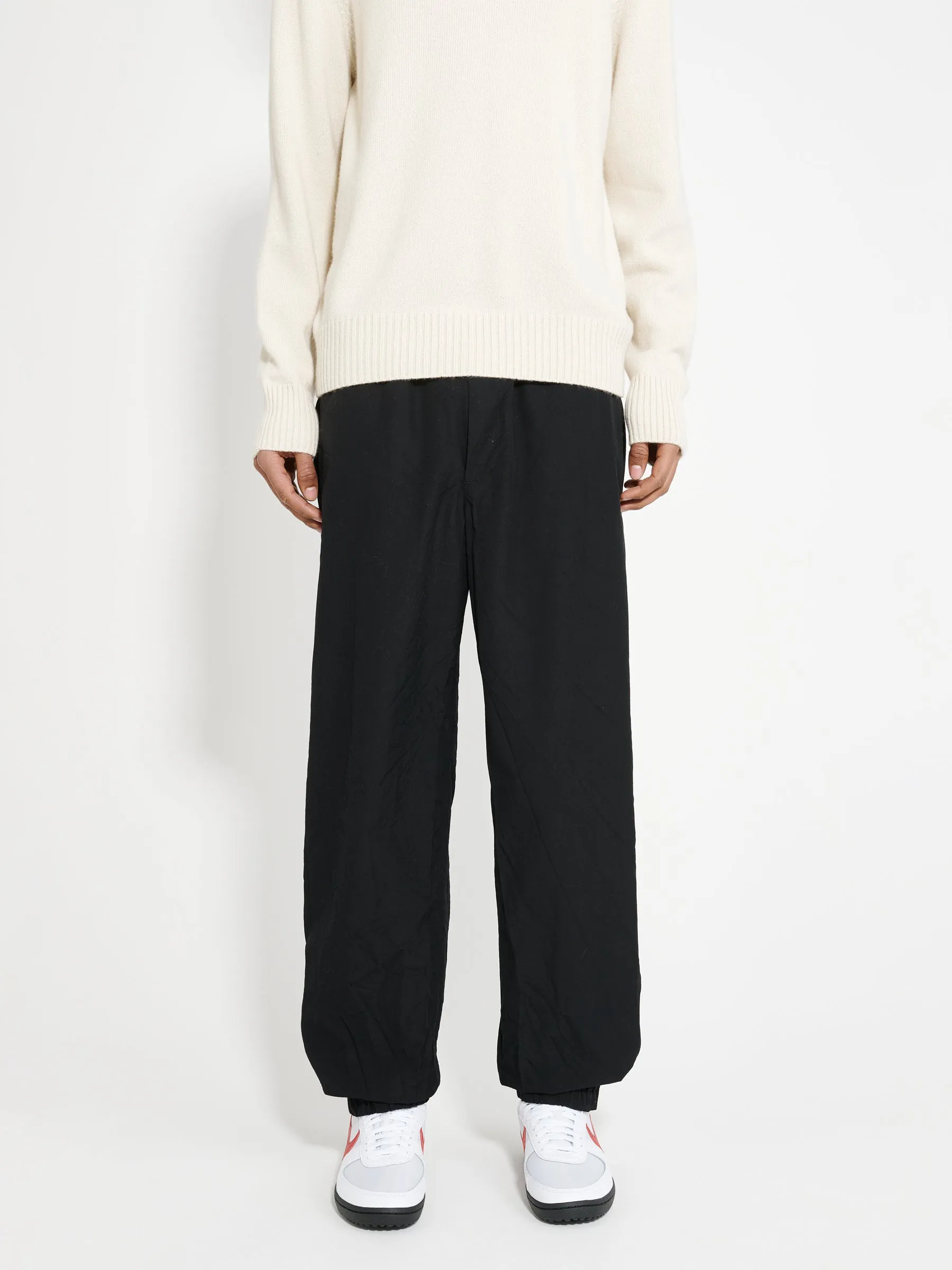 Auralee High Count Wool Poplin Pants Black