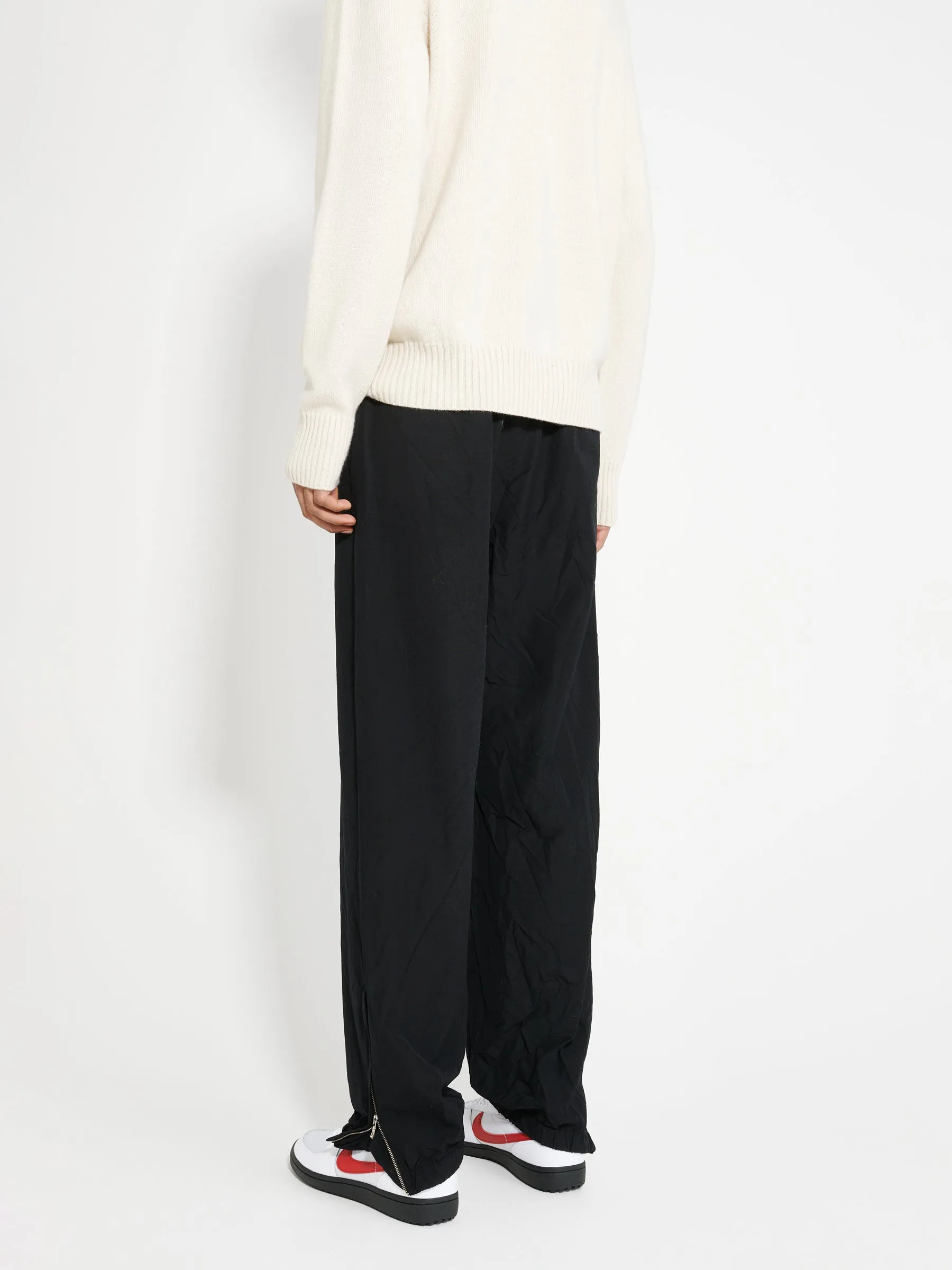 Auralee High Count Wool Poplin Pants Black