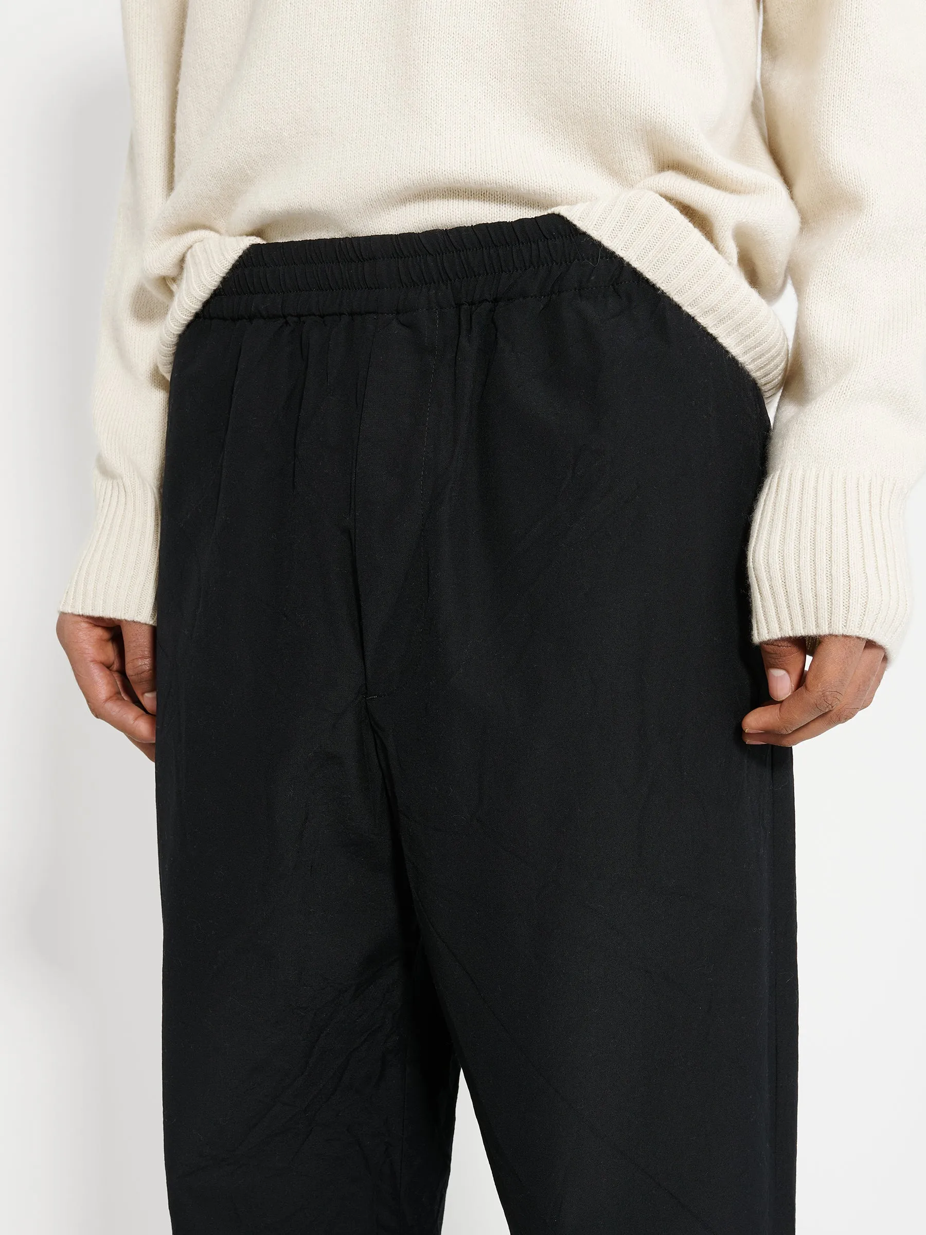 Auralee High Count Wool Poplin Pants Black