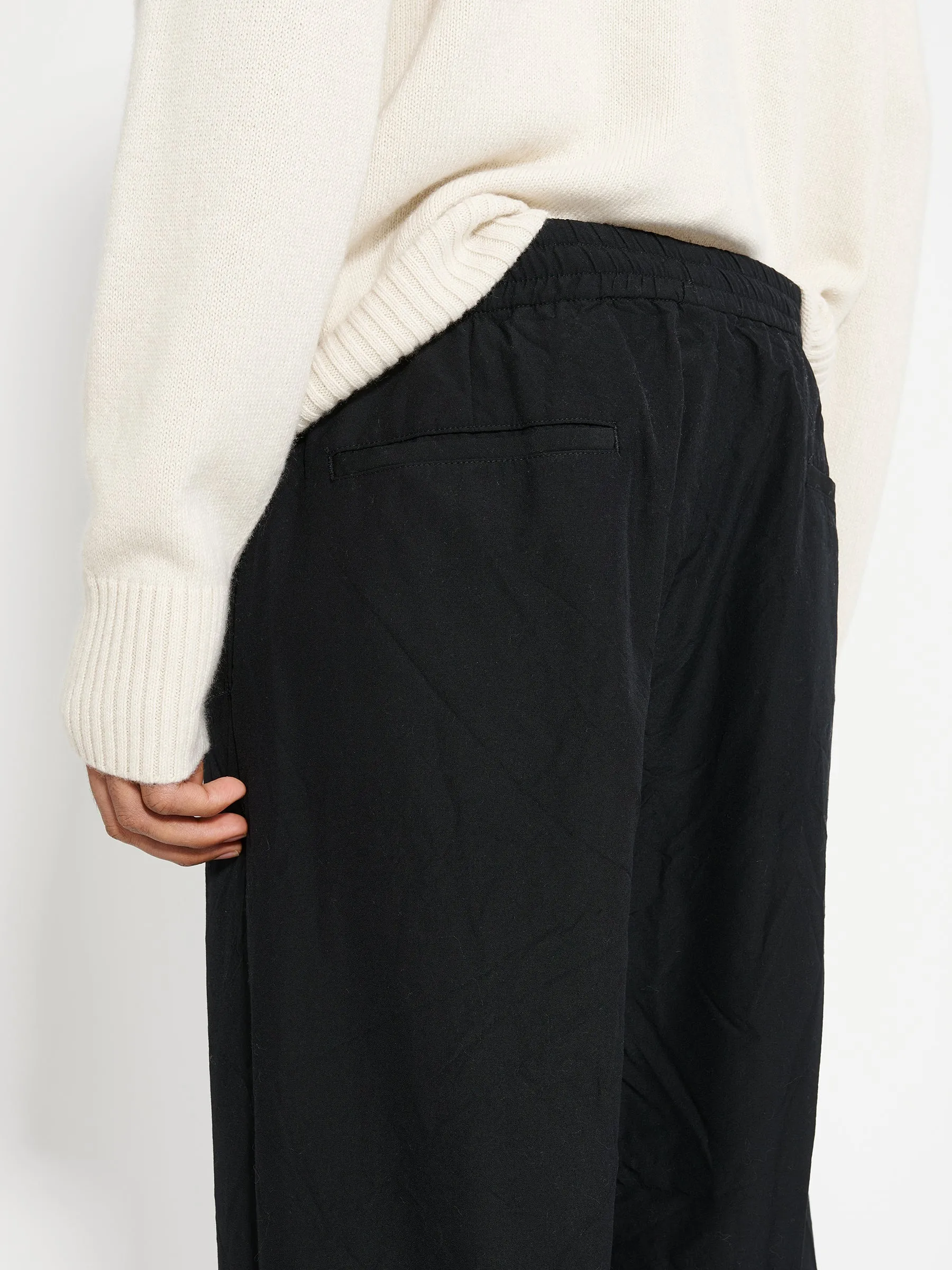 Auralee High Count Wool Poplin Pants Black