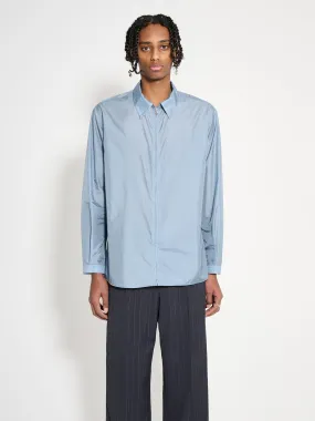 Auralee Light Nylon Zip Shirt Blue Grey