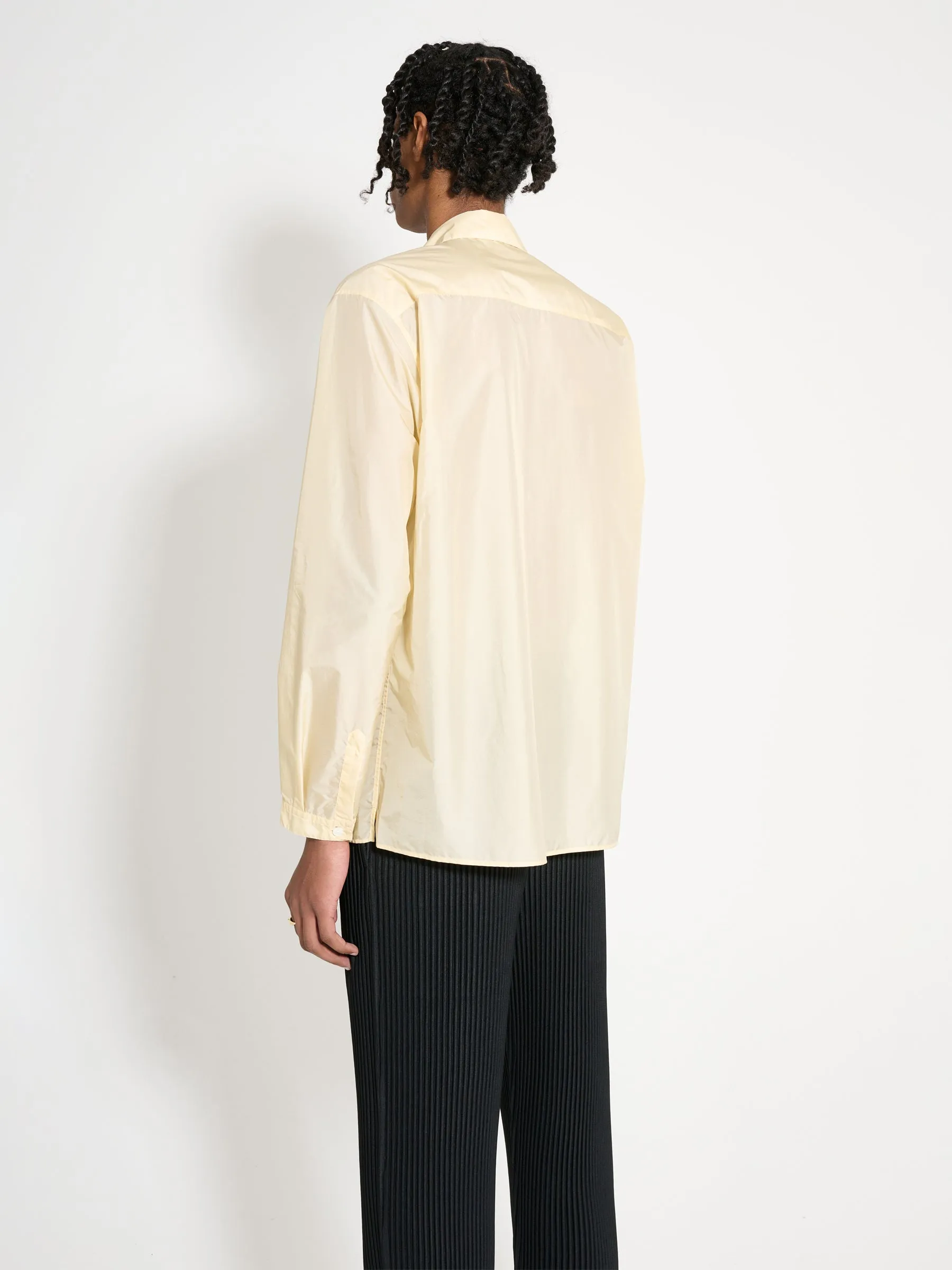 Auralee Light Nylon Zip Shirt Light Yellow