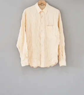 Auralee 'Wrinkled Finx Twill Shirt' (Pink Beige)