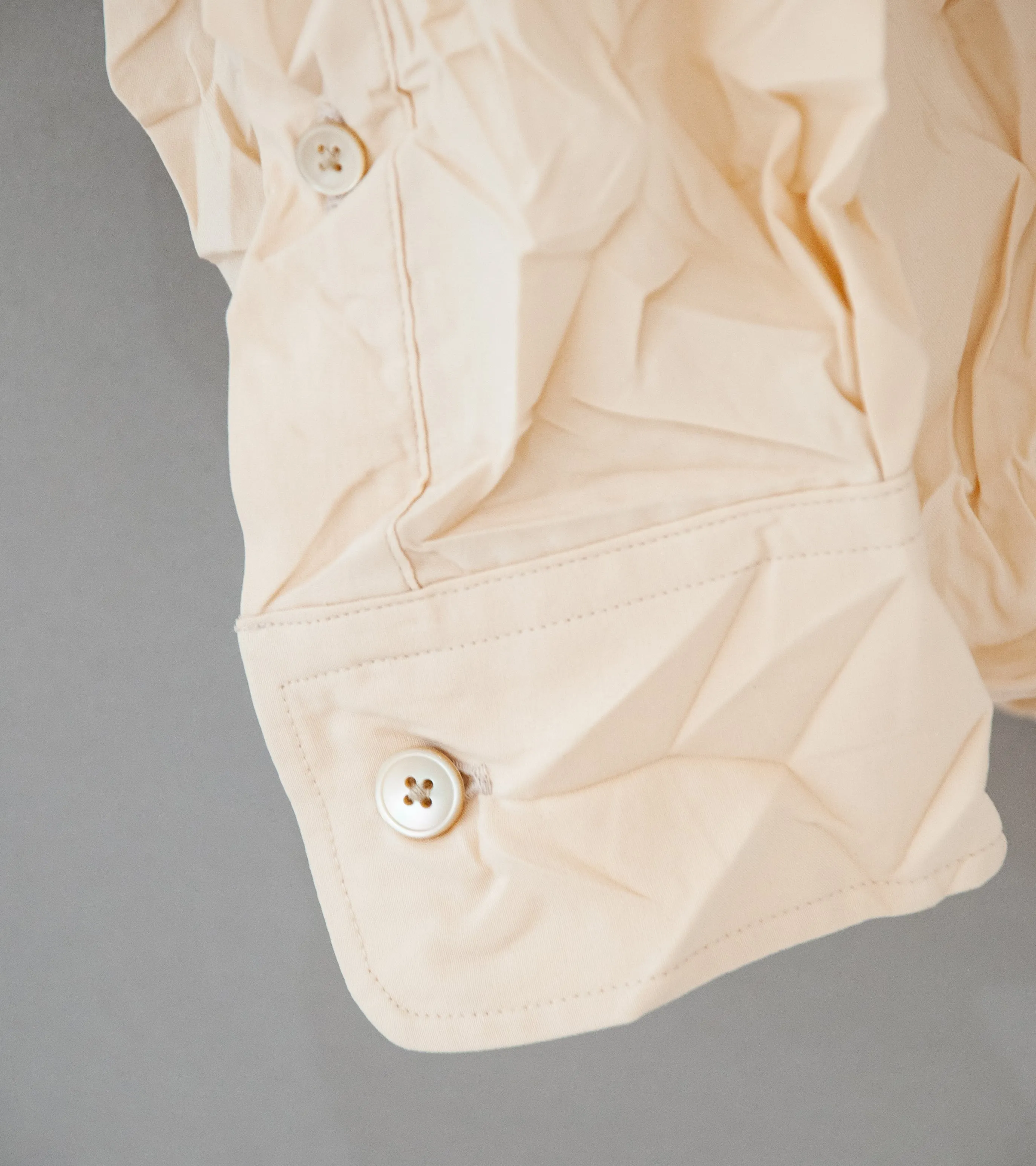 Auralee 'Wrinkled Finx Twill Shirt' (Pink Beige)