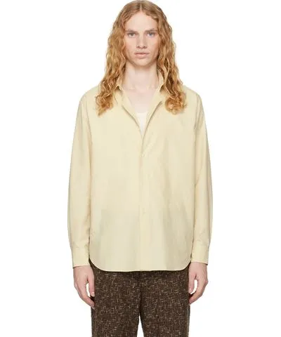 AURALEE Yellow Washed Finx Twill Shirt