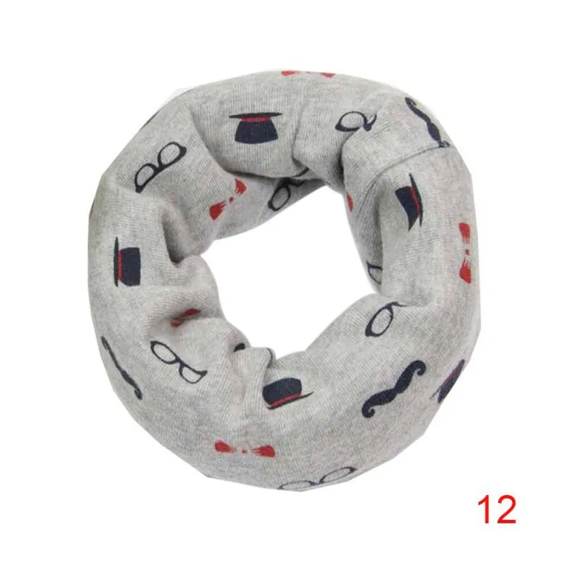 Baby Kids Cotton Scarf Boys Girl Star Printing O Ring Children Collar Child Neckerchief Scarves SM6