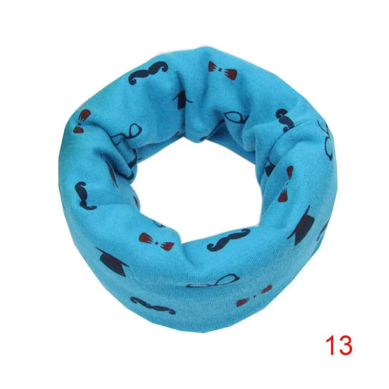 Baby Kids Cotton Scarf Boys Girl Star Printing O Ring Children Collar Child Neckerchief Scarves SM6