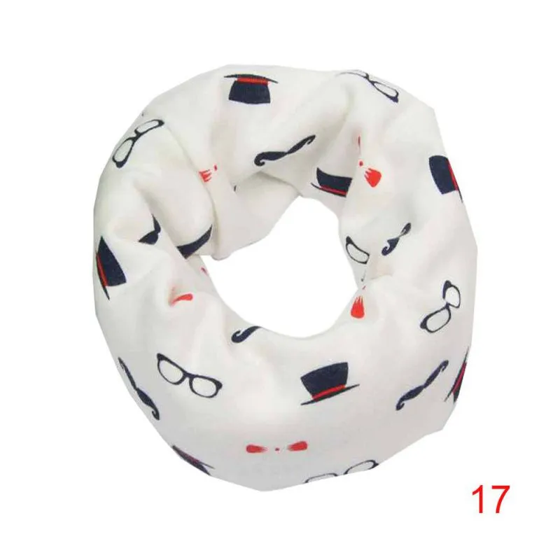 Baby Kids Cotton Scarf Boys Girl Star Printing O Ring Children Collar Child Neckerchief Scarves SM6