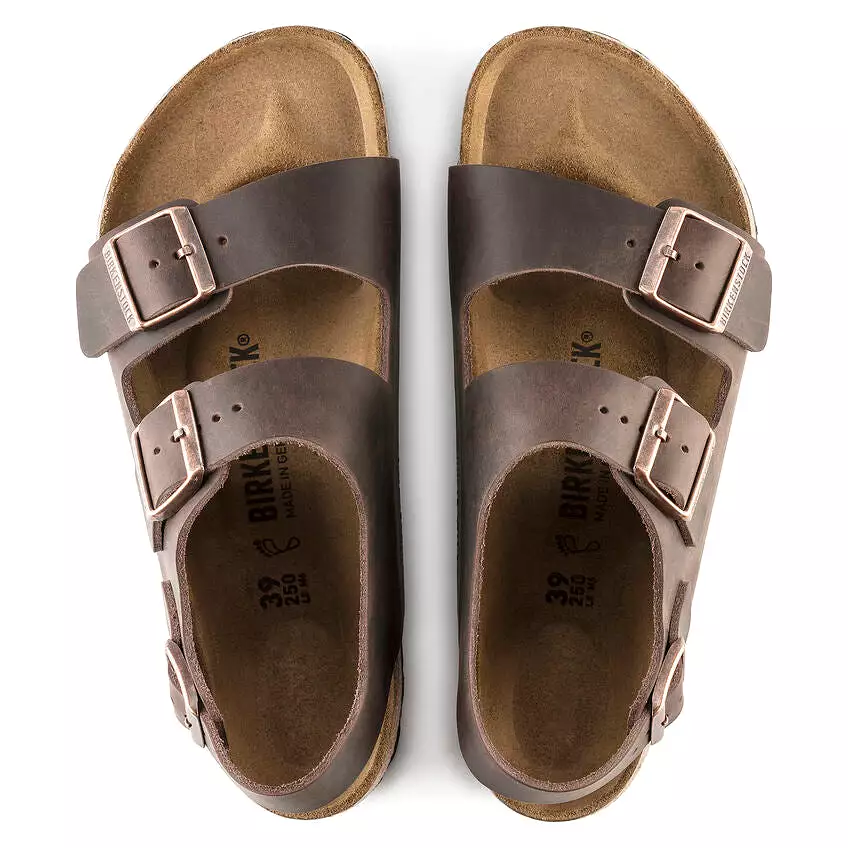 BIRKENSTOCK Men's Milano Oiled Leather (Habana - Regular Fit)