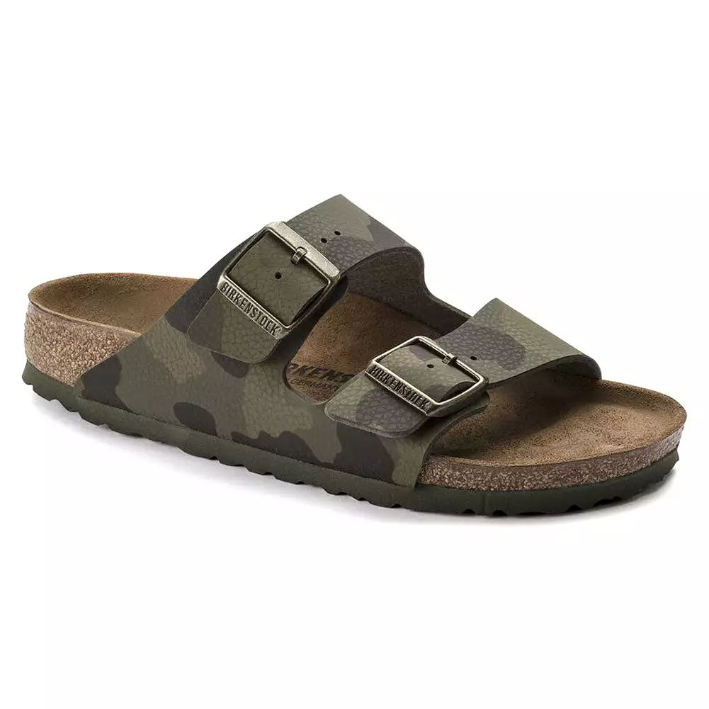 BIRKENSTOCK Women's Arizona Birko-Flor (Desert Soil Camouflage Green - Narrow Fit)