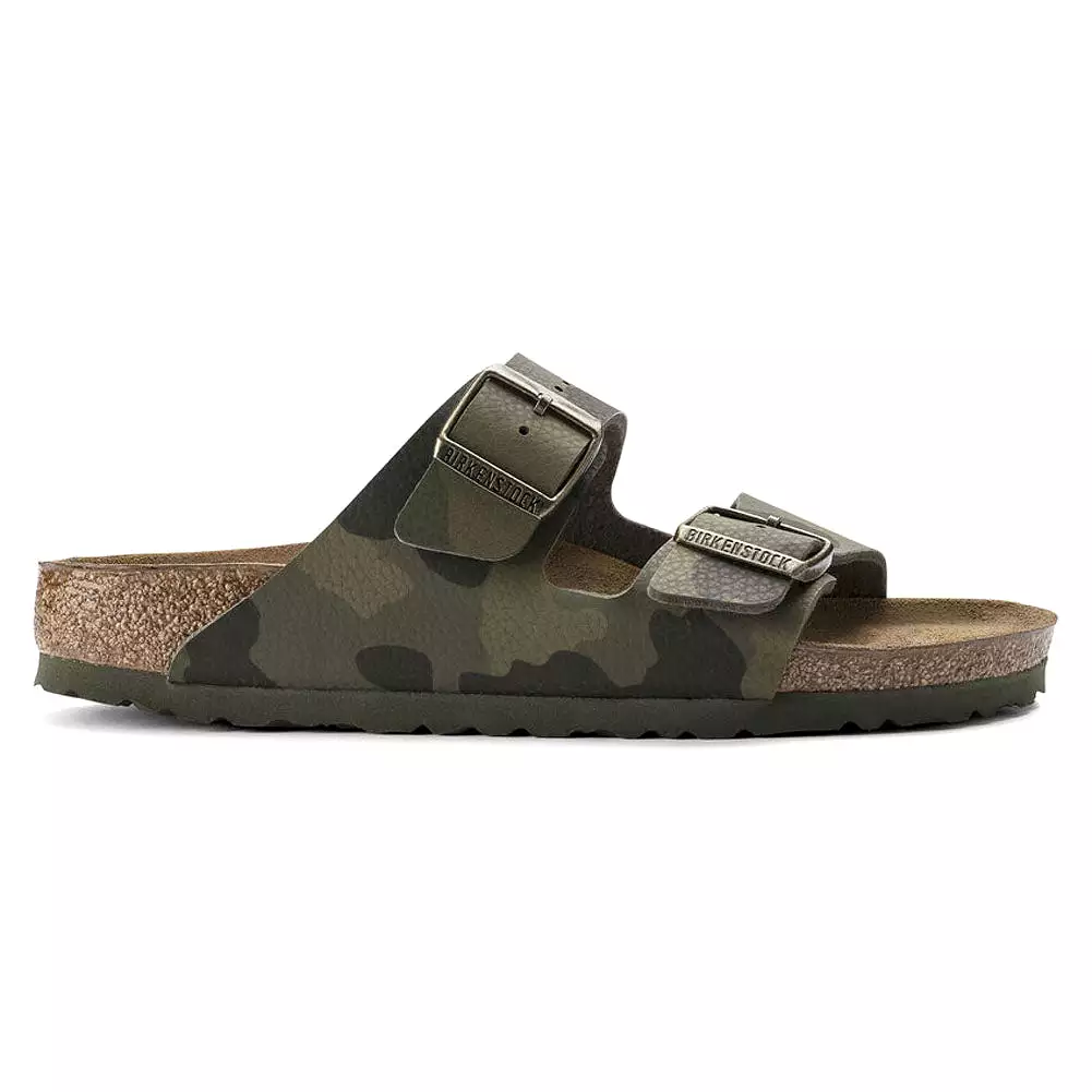 BIRKENSTOCK Women's Arizona Birko-Flor (Desert Soil Camouflage Green - Narrow Fit)