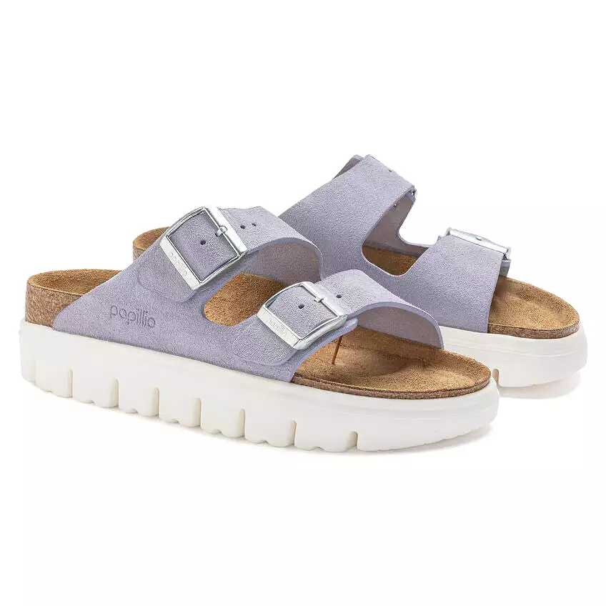 Birkenstock Women's Arizona Chunky Suede Leather (Purple Fog - Narrow Fit)