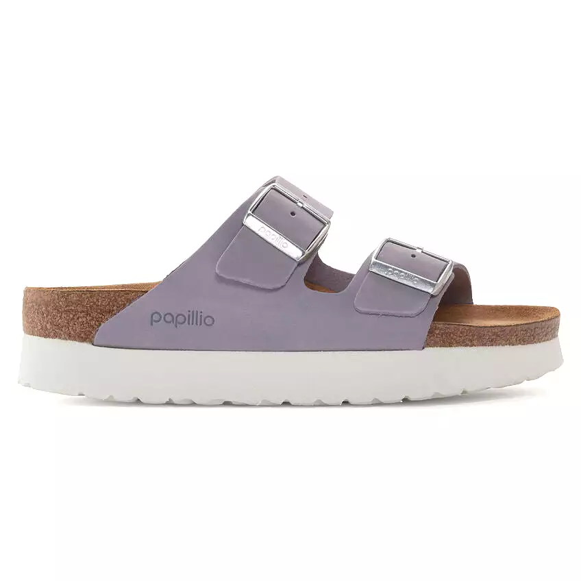 Birkenstock Women's Arizona Platform Nubuck Leather (Purple Fog)