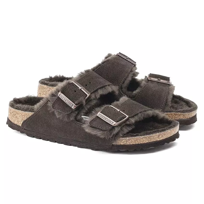 Birkenstock Women's Arizona Shearling - Mocha Suede