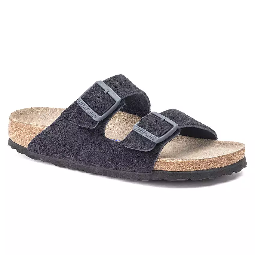 Birkenstock Women's Arizona Soft Footbed Suede Leather (Midnight Blue - Regular Fit