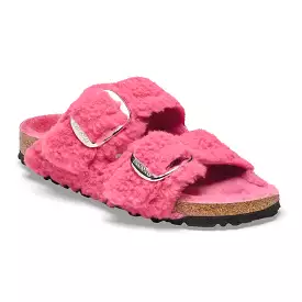 BIRKENSTOCK Women's Arizona Teddy Big Buckle Shearling (Fuchsia Tulip - Narrow Fit)