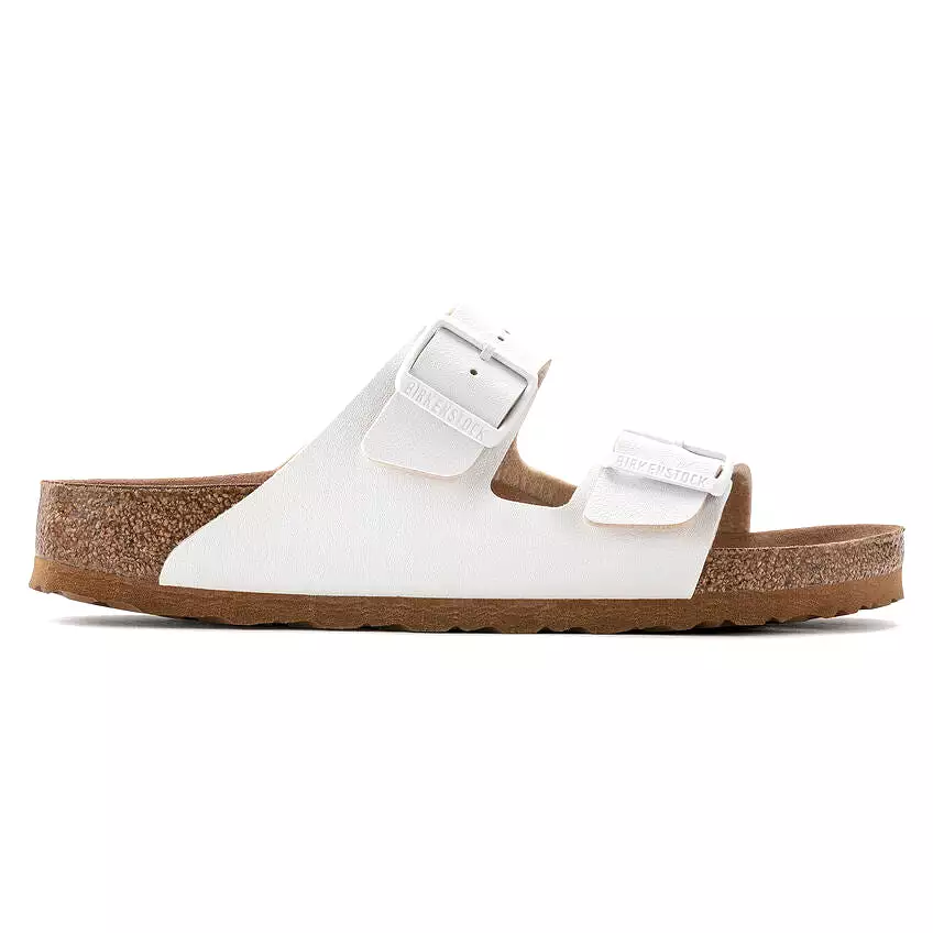 BIRKENSTOCK Women's Arizona Vegan Birkibuc (White - Narrow Fit)