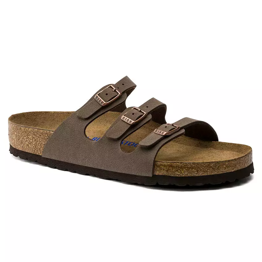 Birkenstock Women's Florida Soft Footbed Birkibuc (Mocha - Wide Fit)