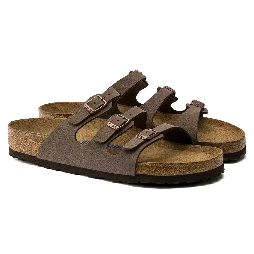 Birkenstock Women's Florida Soft Footbed Birkibuc (Mocha - Wide Fit)