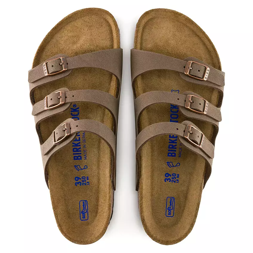 Birkenstock Women's Florida Soft Footbed Birkibuc (Mocha - Wide Fit)