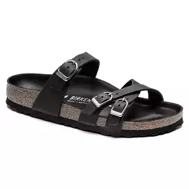 Birkenstock Women's Franca - Black Oiled Leather/Black Footbed