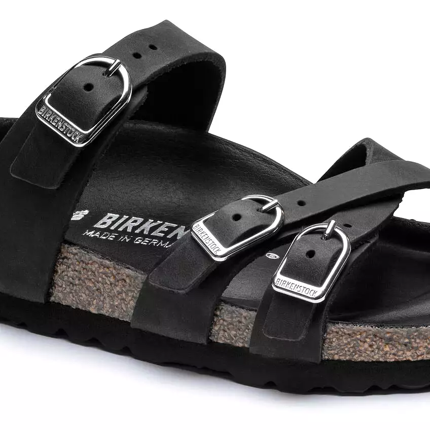 Birkenstock Women's Franca - Black Oiled Leather/Black Footbed