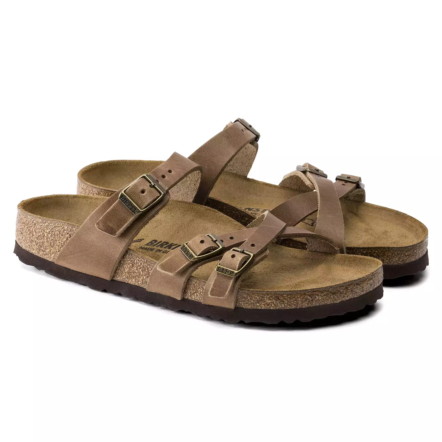 BIRKENSTOCK Women's Franca Oil Leather (Tobacco - Narrow Fit)