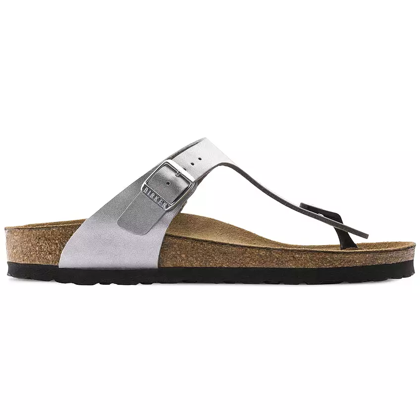 Birkenstock Women's Gizeh Birk-Flor (Silver - Regular fit)