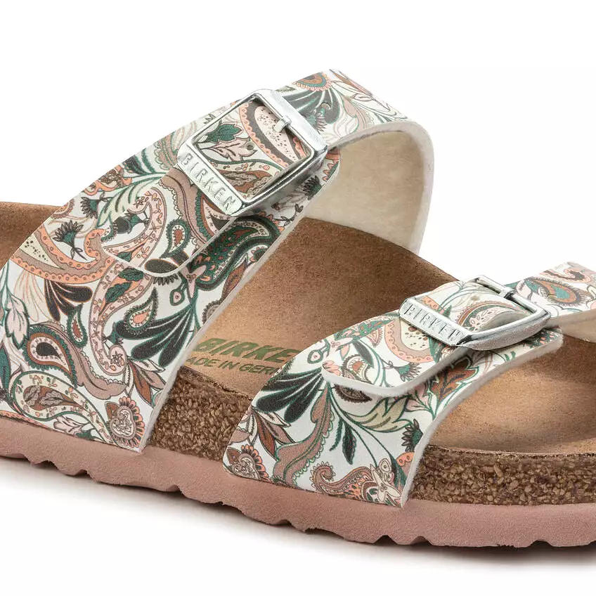 Birkenstock Women's Sydney Vegan Birko-Flor (Paisley Light Rose - Regular Fit)