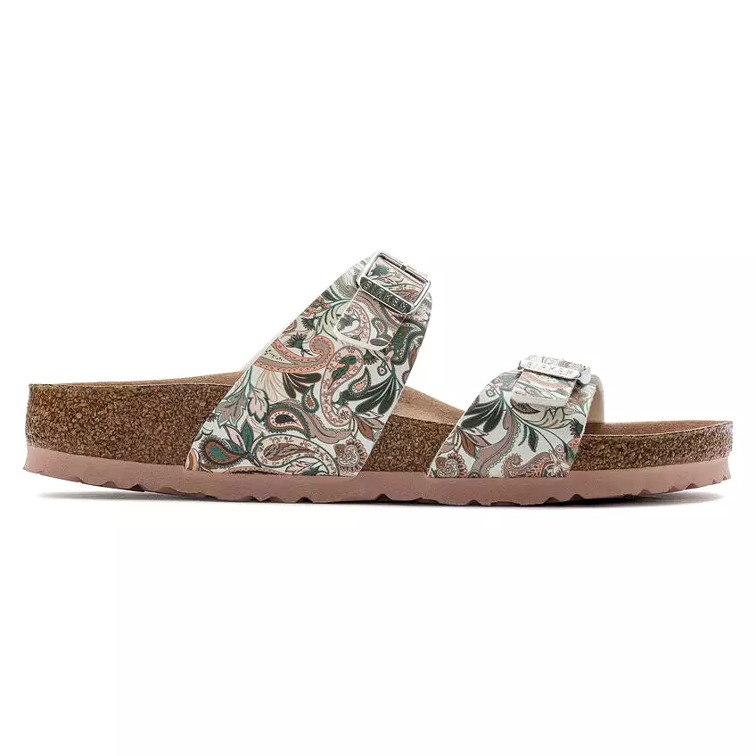 Birkenstock Women's Sydney Vegan Birko-Flor (Paisley Light Rose - Regular Fit)