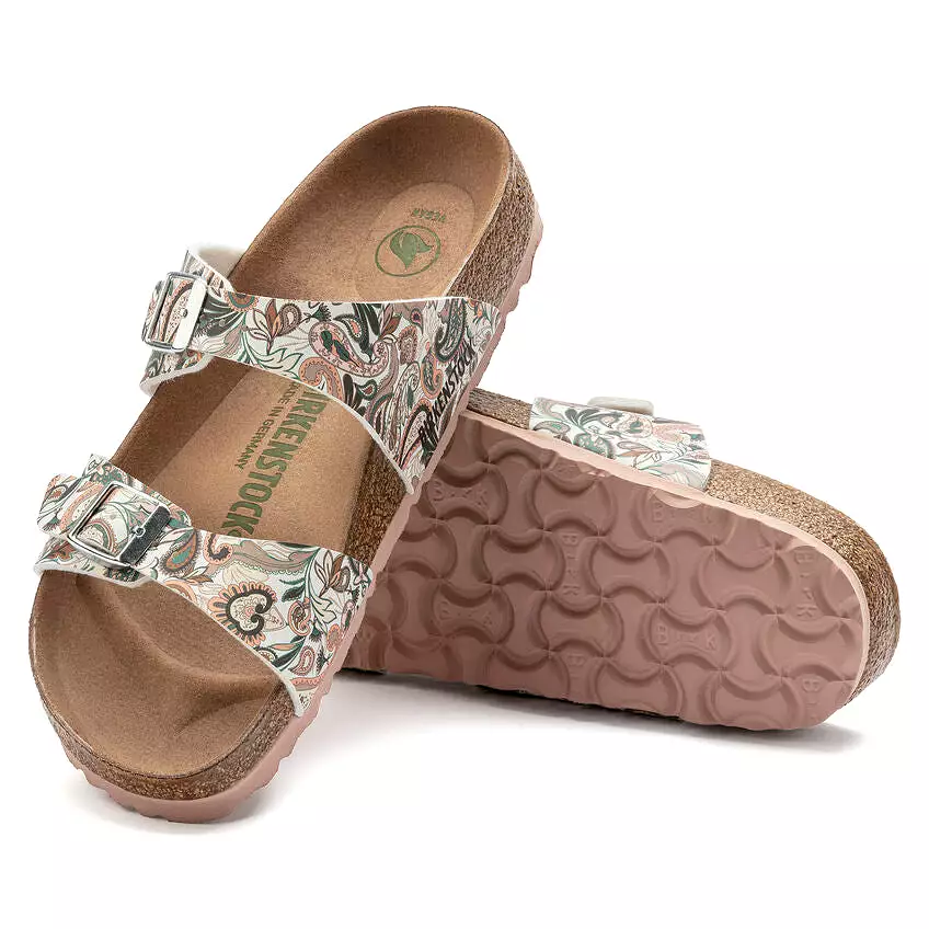 Birkenstock Women's Sydney Vegan Birko-Flor (Paisley Light Rose - Regular Fit)