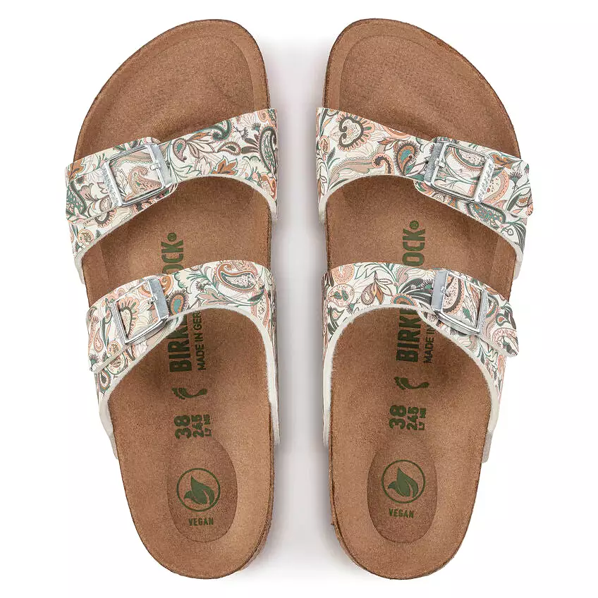 Birkenstock Women's Sydney Vegan Birko-Flor (Paisley Light Rose - Regular Fit)