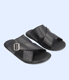 BM4573-BLACK-Men Slipper