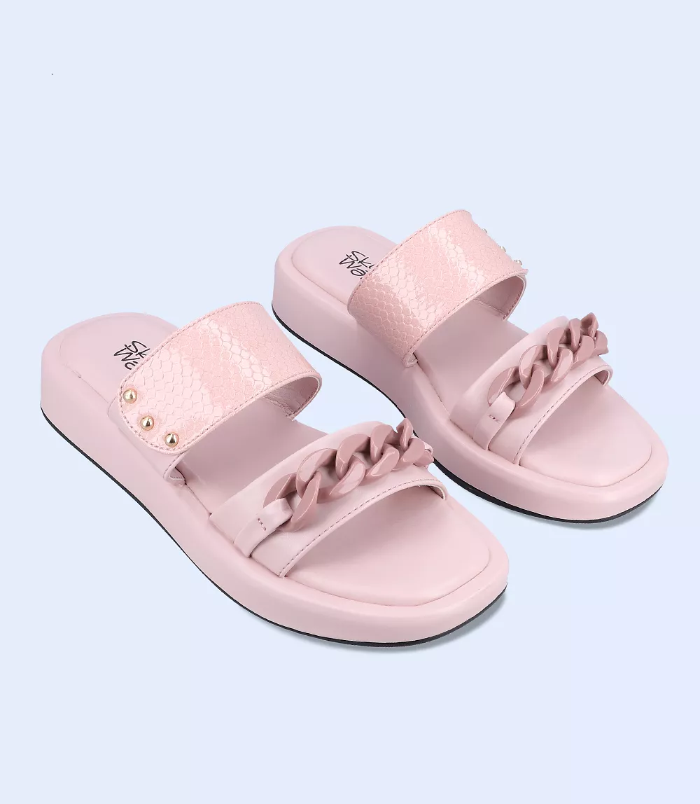 BW7355-PINK-Women Comfort Slipper