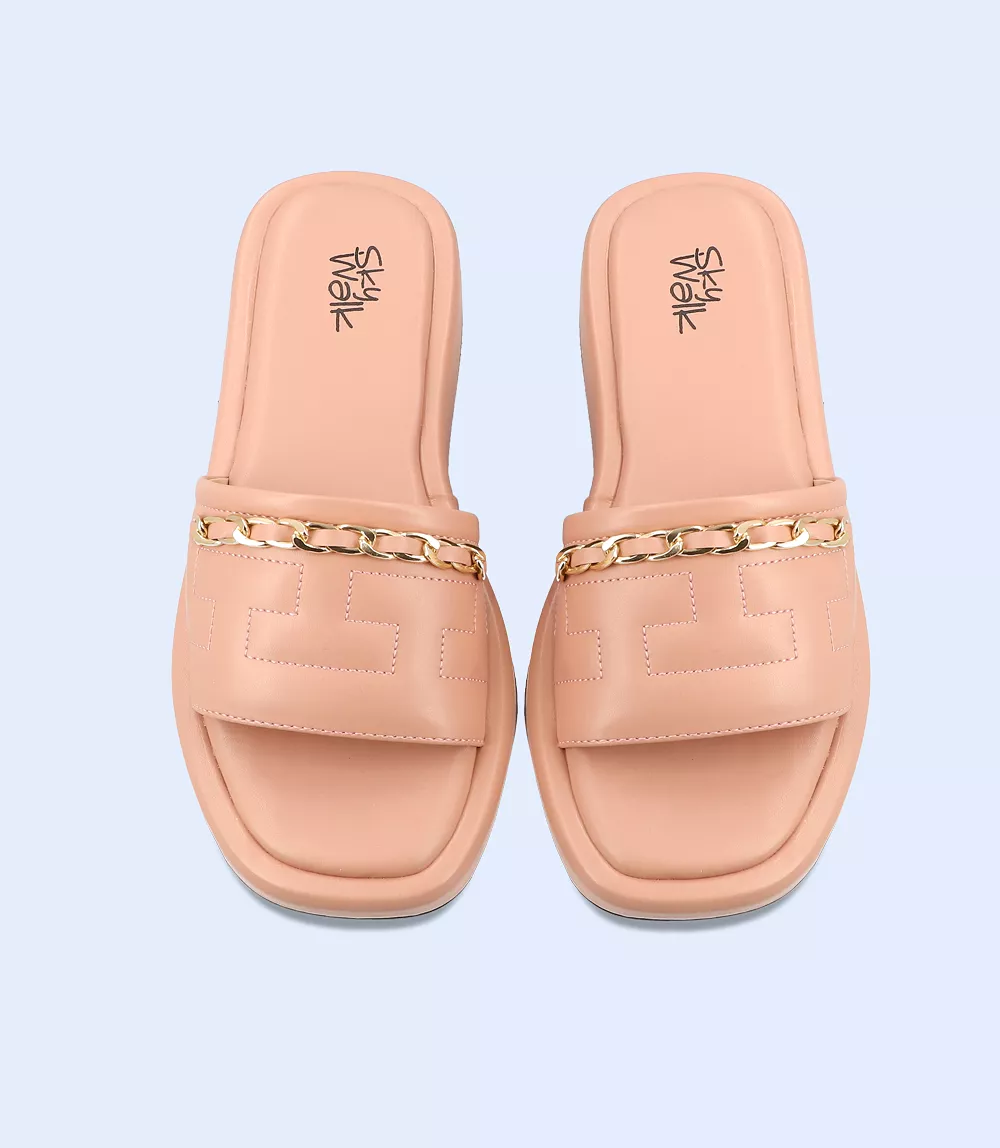 BW7358-PEACH-Women Comfort Slipper