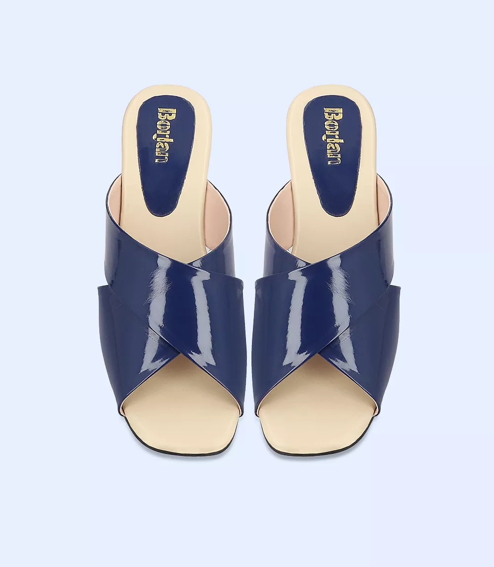 BW7980-NAVY-Women Casual Slipper