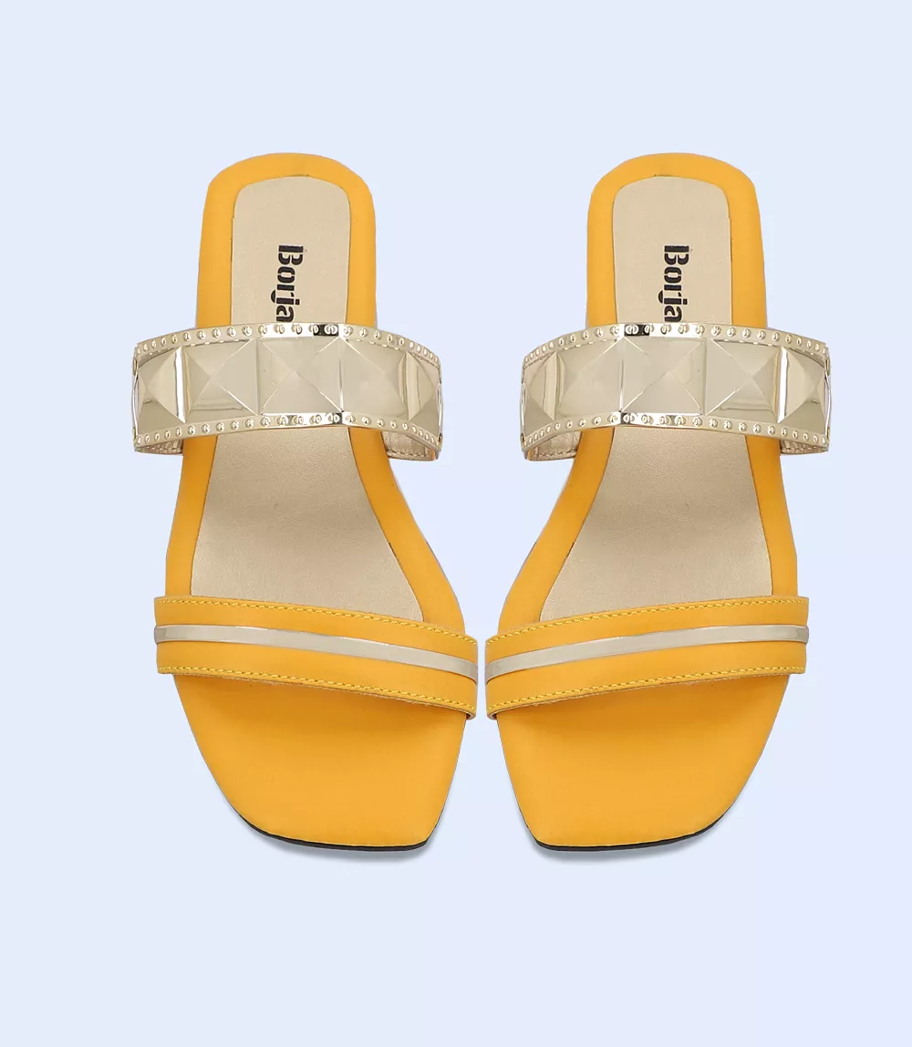 BW8041-MUSTARD-Women Casual Slipper